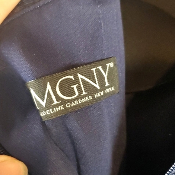 Mori Lee Navy Blue Maxi Dress - Picture 8 of 14